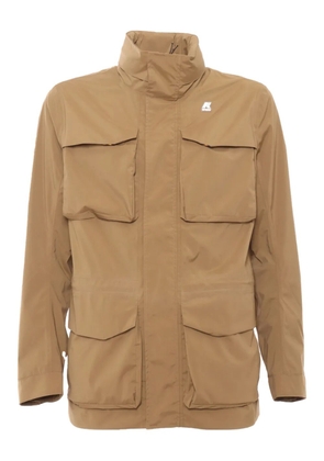 K-Way high-neck four-pocket jacket - Brown
