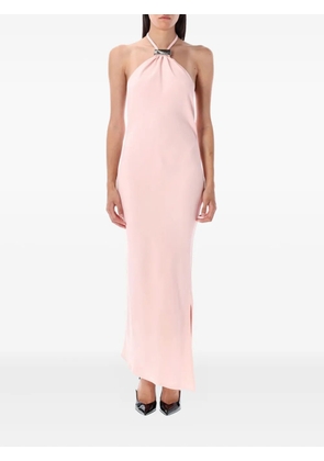 The Attico halter-neck clasp maxi dress - Pink