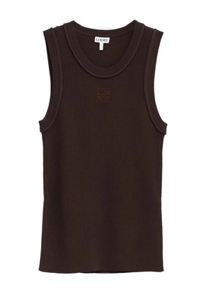 LOEWE logo-embroidered tank top - Brown