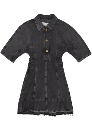 GANNI tint-edge denim mini dress - Grey