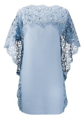 Valentino Garavani lace cape dress - Blue