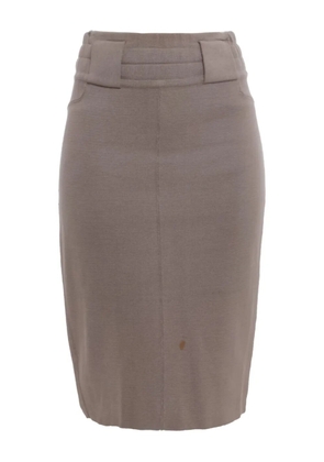 Alaïa Pre-Owned 1980s pencil midi skirt - Neutrals