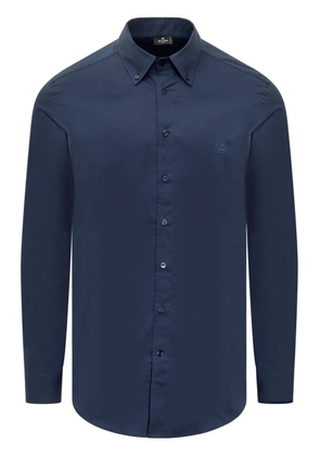 ETRO logo-embroidered shirt - Blue