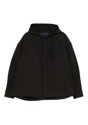 Juun.J logo-embroidered jacket - Black