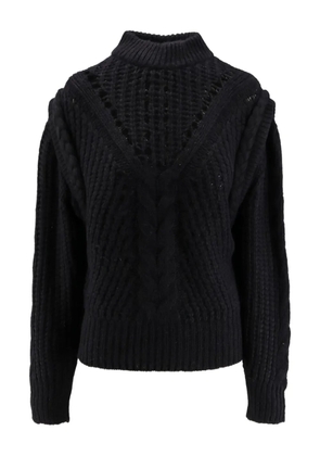 BOSS cable-knit openwork sweater - Black