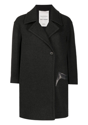 Valentino Garavani Flowersity single-breasted coat - Grey