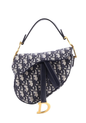 Christian Dior Pre-Owned Saddle Handbag Oblique Canvas Mini shoulder bag - Blue