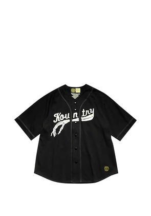 KAPITAL graphic-print baseball shirt - Black