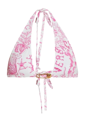 Versace safety-pin halter bikini - Pink