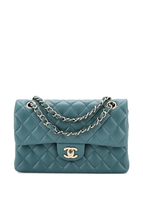 CHANEL Pre-Owned Classic Double Flap Bag Quilted Lambskin Small shoulder bag - Blue
