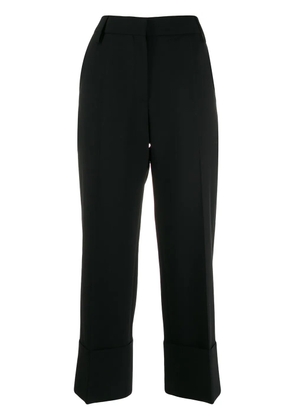Valentino Garavani pleated cropped trousers - Black