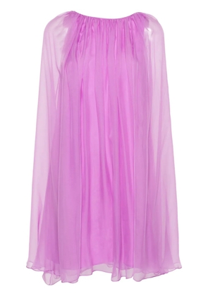 Max Mara Footing chiffon mini dress - Purple