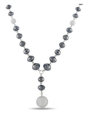 LB Exclusive white and black diamond necklace - Silver