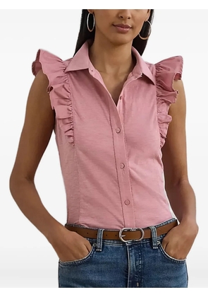 Lauren Ralph Lauren ruffle-trimmed sleeveless shirt - Pink