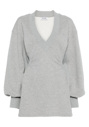 The Attico V-neck long-sleeves mini dress - Grey