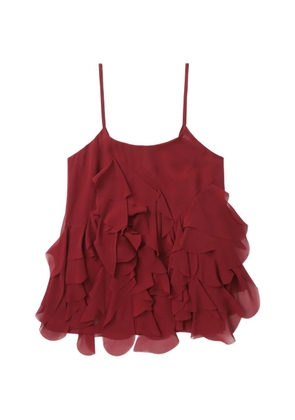 Comme Des Garçons Comme Des Garçons ruffled spaghetti-strap top - Red