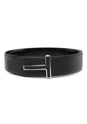 TOM FORD T-buckle leather belt - Black