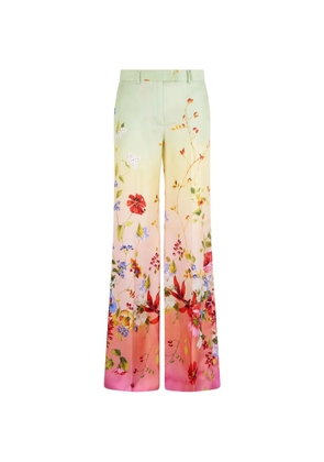 Roberto Cavalli floral print trousers - Green