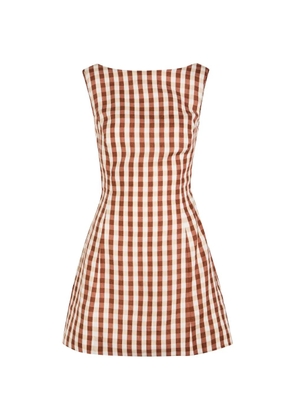 Faithfull the Brand Sofia gingham dress - Brown