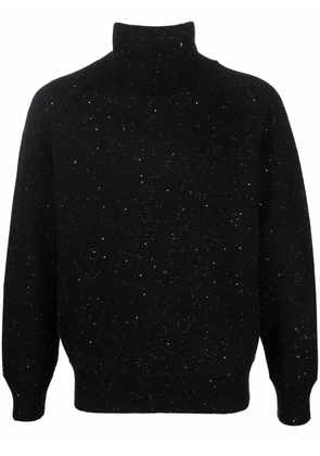 Ferragamo speckle-knit roll neck jumper - Black