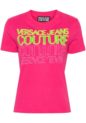 Versace Jeans Couture logo-print cotton T-shirt - Pink