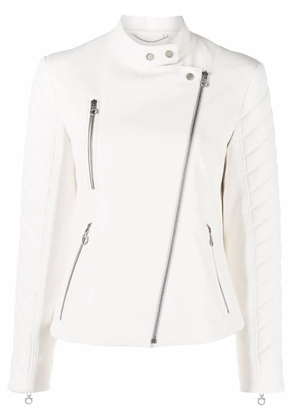 Ferragamo biker leather jacket - White