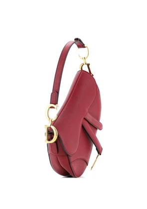 Christian Dior Pre-Owned Saddle Handbag Leather Mini shoulder bag - Red