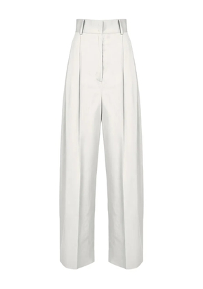 Ferragamo pleated high-waisted trousers - White