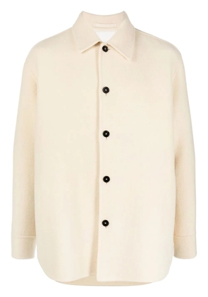 Jil Sander button-up long-sleeved shirt jacket - Neutrals