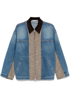 Stella McCartney tweed denim jacket - Blue