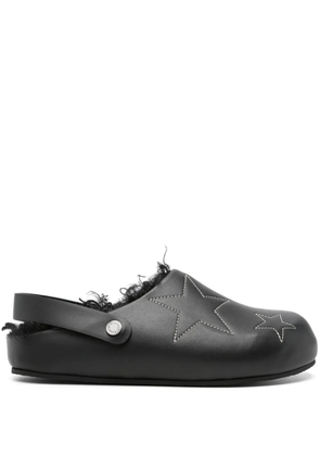 Stella McCartney star-stitched slippers - Black