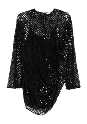 The Attico rushed mini dress - Black
