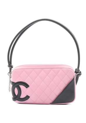 CHANEL Pre-Owned 2003-2004 Cambon quilted leather shoulder bag - Pink