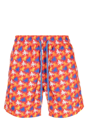 Vilebrequin logo-patch swim shorts - Red