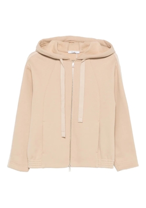 Max Mara stripe-detail zip-up hoodie - Pink
