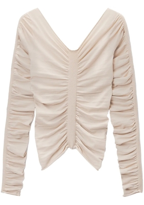 Alexander Wang ruched pullover top - Neutrals