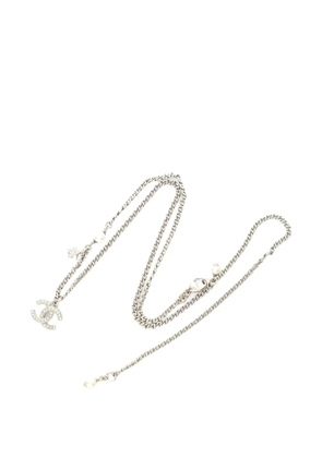 CHANEL Pre-Owned 1980s rhinestone necklace - Silver