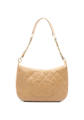 CHANEL Pre-Owned 2003 Coco mark chain shoulder bag - Neutrals