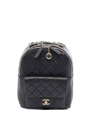 CHANEL Pre-Owned 2019 Diamond-quilted mini backpack - Black