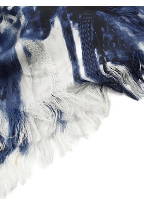 CHANEL Pre-Owned 1980s logo silk scarf - Blue