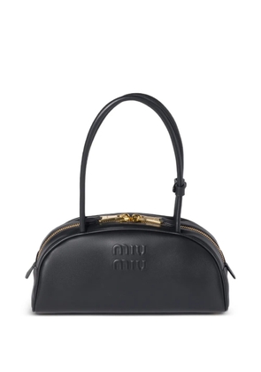 Miu Miu Beau embossed-logo shoulder bag - Black