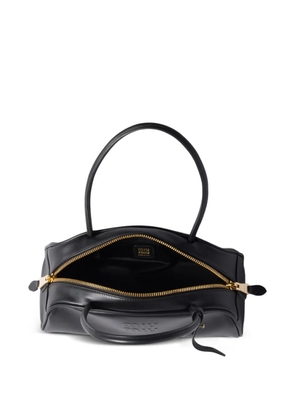 Miu Miu Beau embossed-logo shoulder bag - Black