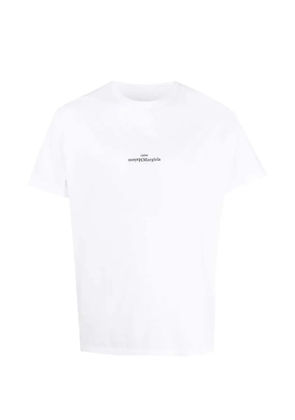 Maison Margiela logo-embroidery crew-neck T-shirt - White