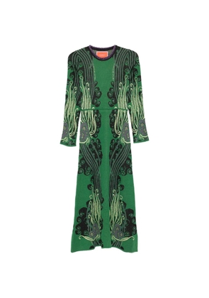 La DoubleJ floral-print midi dress - Green