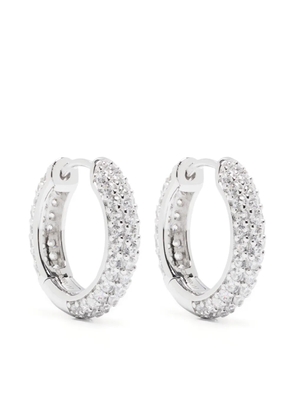 DARKAI Pavé crystal hoop earrings - Silver