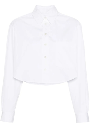 ISABEL MARANT Fleora cropped poplin shirt - White
