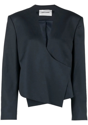 Low Classic asymmetric wool-blend jacket - Blue