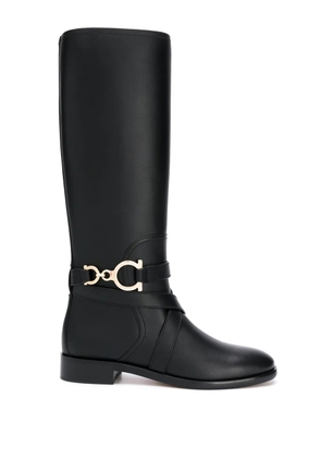 Ferragamo Gancini knee-high boots - Black