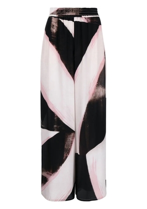 Alexander McQueen printed high-waist trousers - Black
