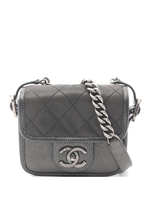 CHANEL Pre-Owned 2012-2013 chain leather cross body bag - Grey